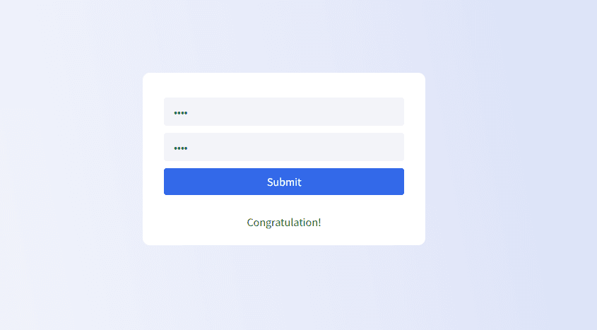 Password matching check using JavaScript